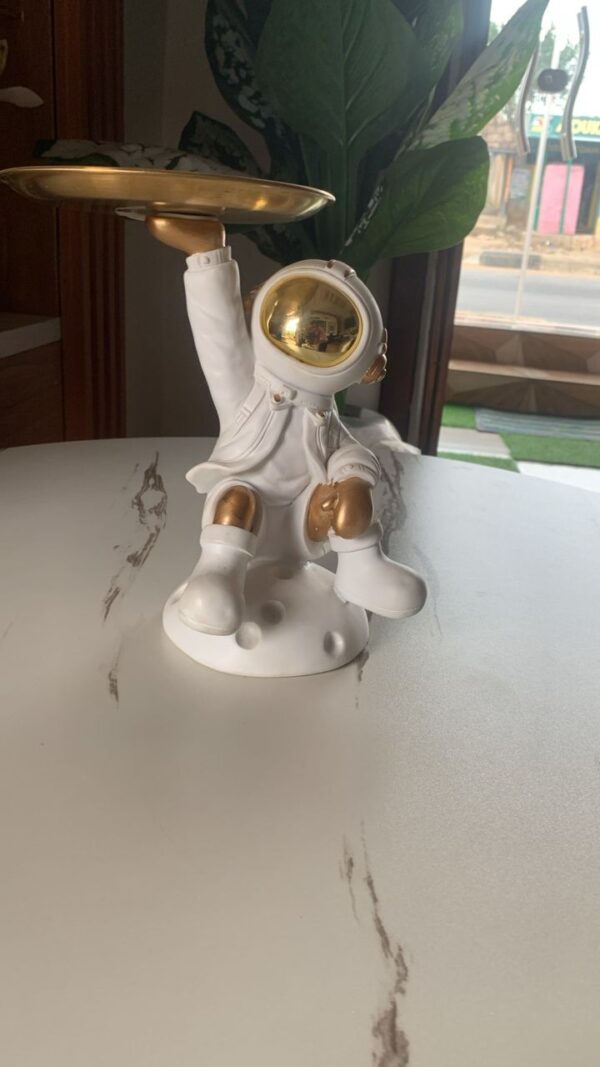 Luxury astronaut with tray