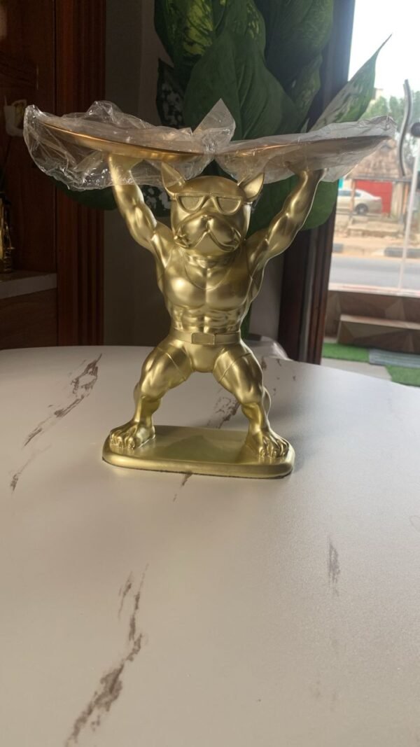 Golden double tray weight modern decor